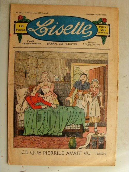 LISETTE  n°28 (12 juillet 1936) La chatte grise (conte) Marie-Anne et Anne-Marie (Davine – Blanche Dumoulin)