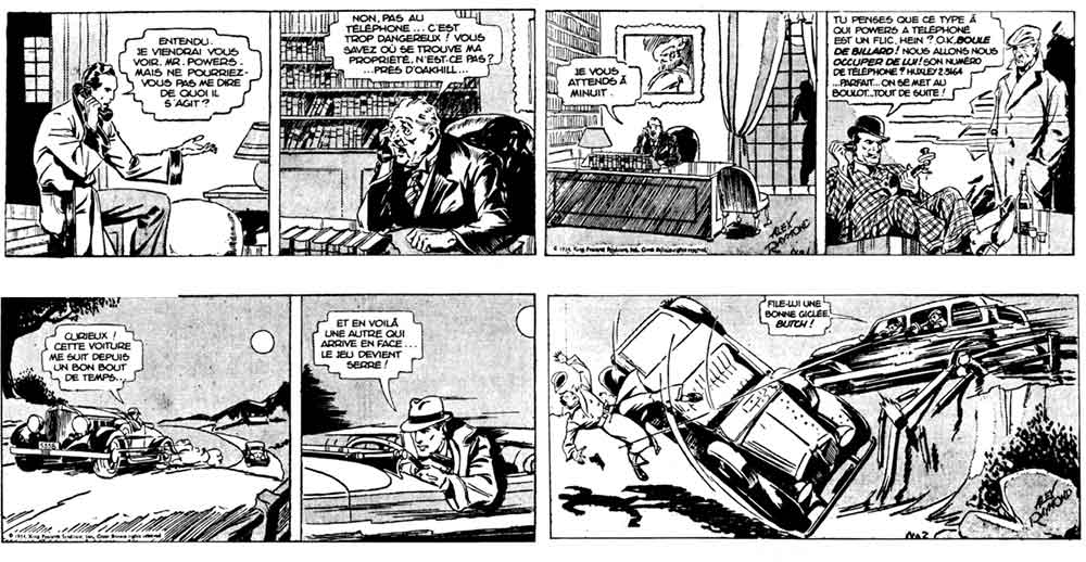 Agent X9 co,ntre le dominateur - publié du 22 janvier au 11 septembre 1934 - Alex Raymond - scénario de Dashiell Hammett